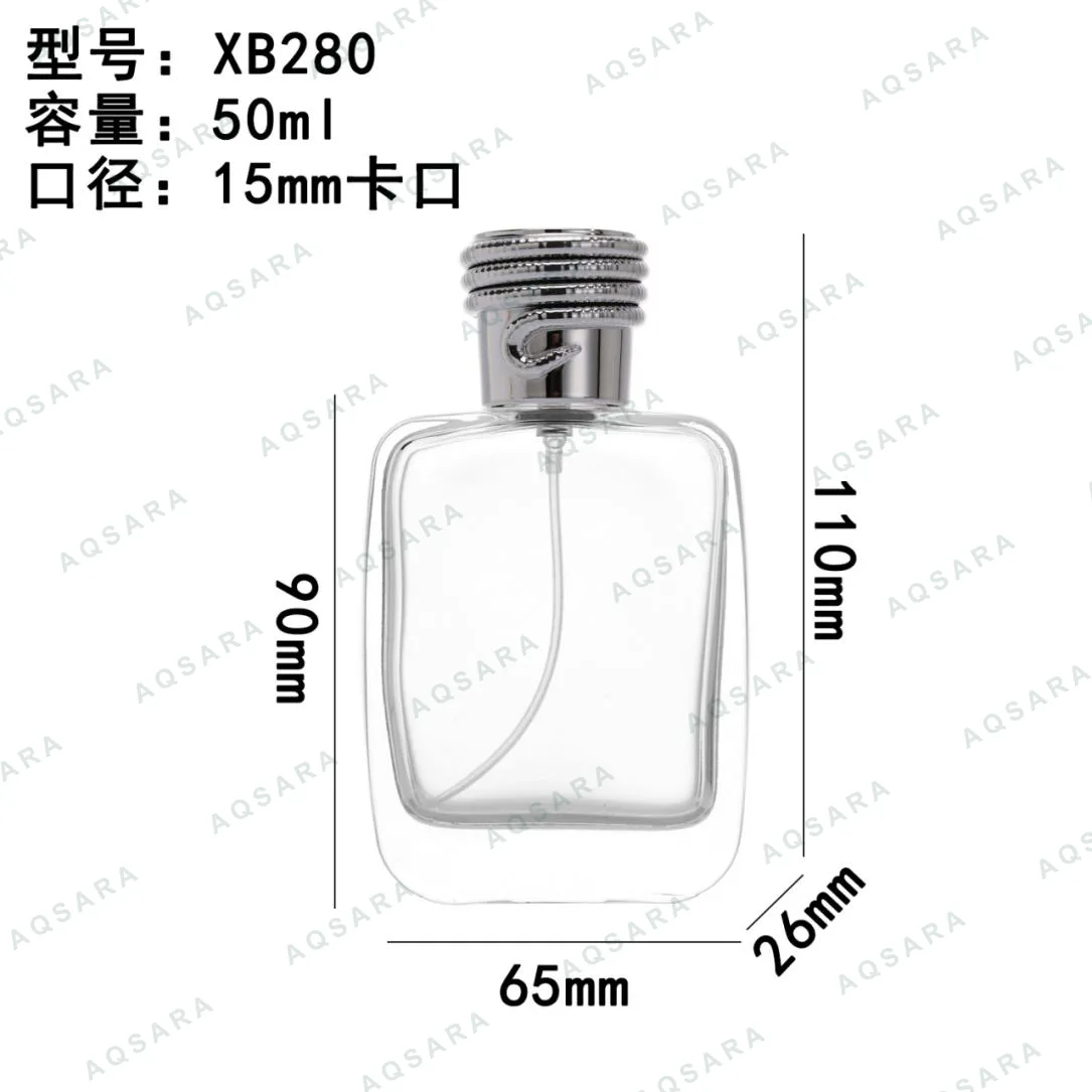Botol Parfum kaca 50 ml leher 15 mm — XB280