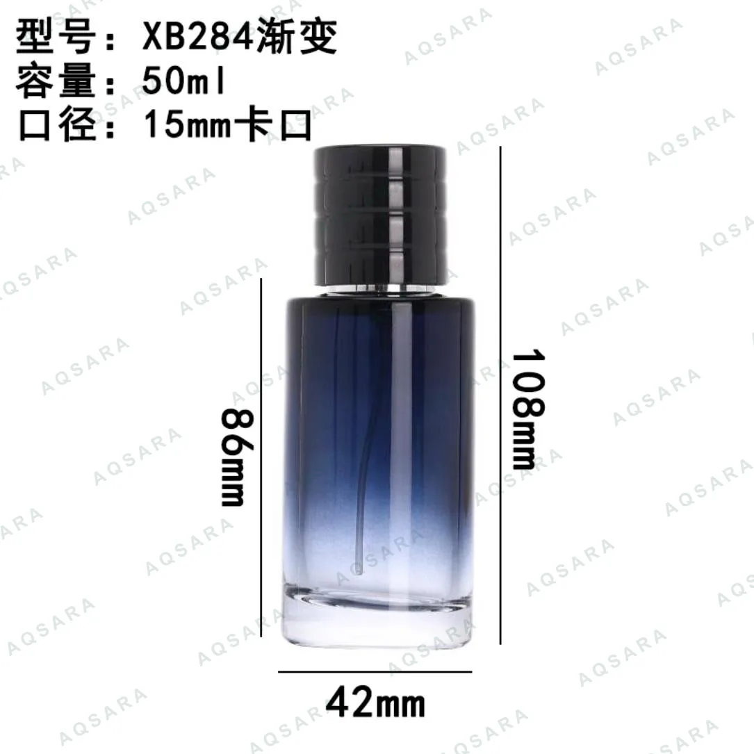 Botol Parfum kaca 50 ml leher 15 mm — XB284 gradient blue
