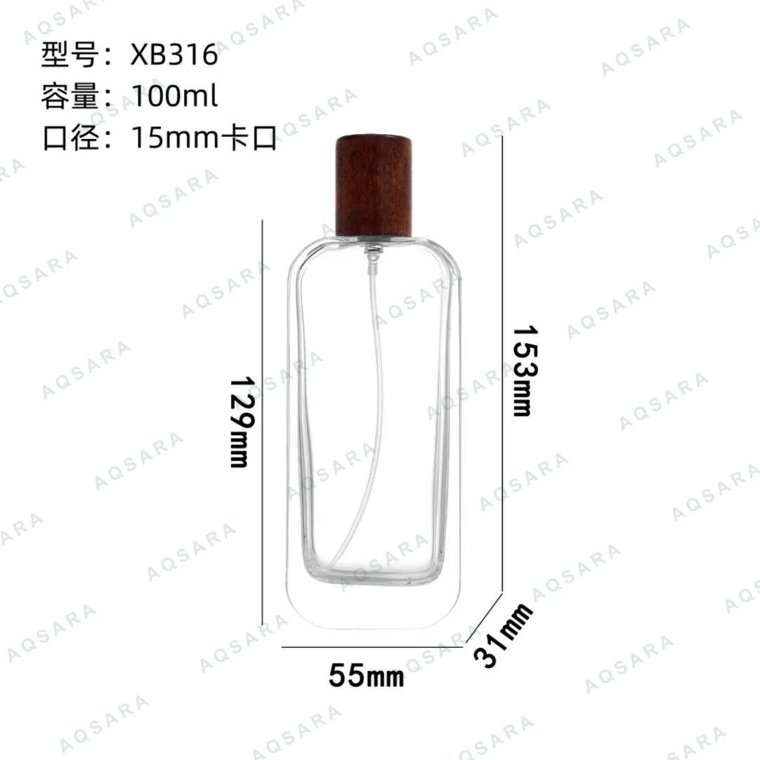 Botol Parfum kaca 100 ml leher 15 mm — XB316