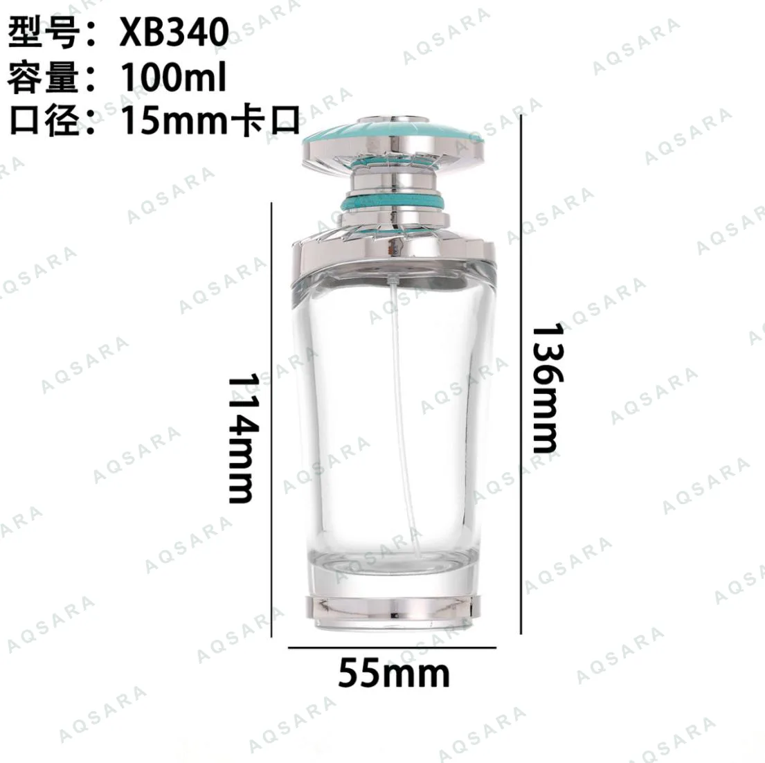 Botol Parfum kaca 100 ml leher 15 mm — XB340 (2)