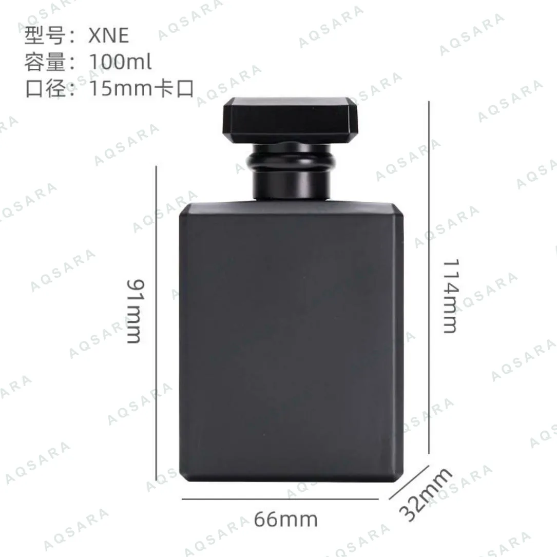 Botol Parfum kaca 100 ml leher 15 mm — XNE( matte black )