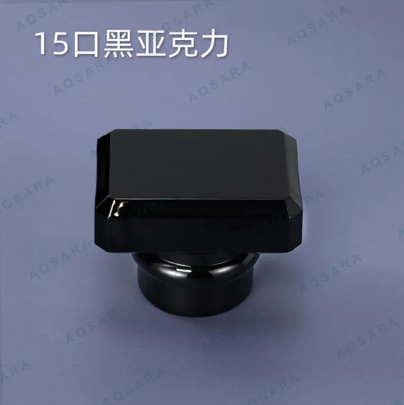 Tutup Botol leher 15 mm — 15 glossy black acrylic