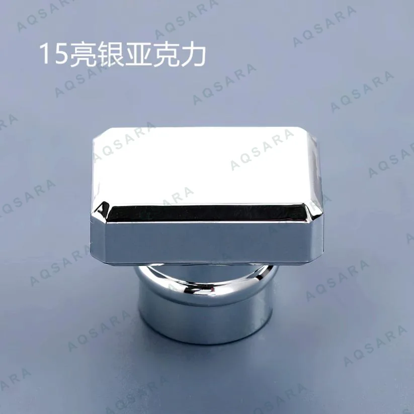 Tutup Botol leher 15 mm — 15 glossy silver acrylic