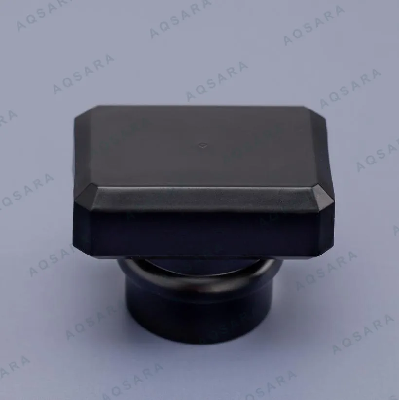 Tutup Botol leher 15 mm — 15 matte black acrylic