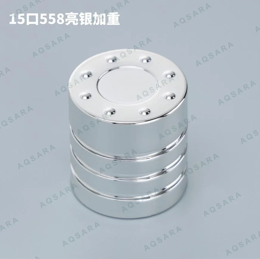 Tutup Botol leher 15 mm — 15 port 558 glossy silver weighted