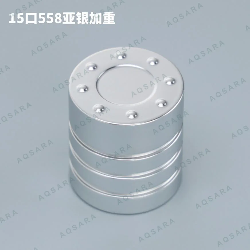 Tutup Botol leher 15 mm — 15 port 558 matte silver weighted