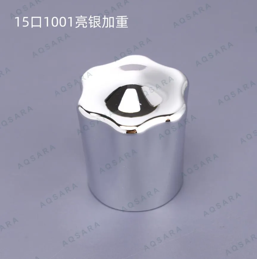 Tutup Botol leher 15 mm — 15 port A1001 glossy silver