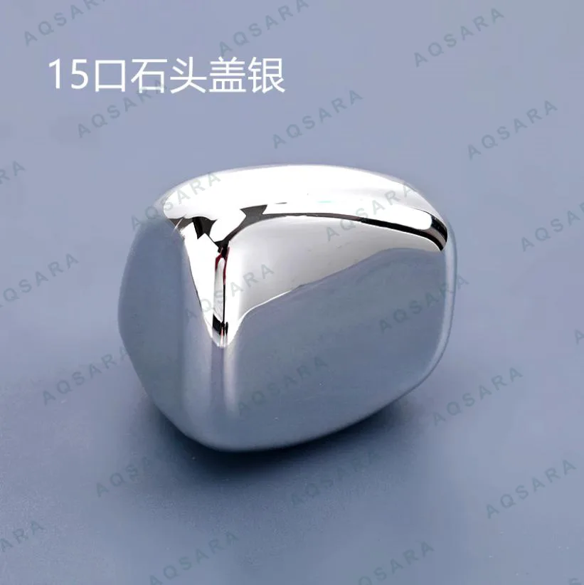Tutup Botol leher 15 mm — 411 stone cap - silver