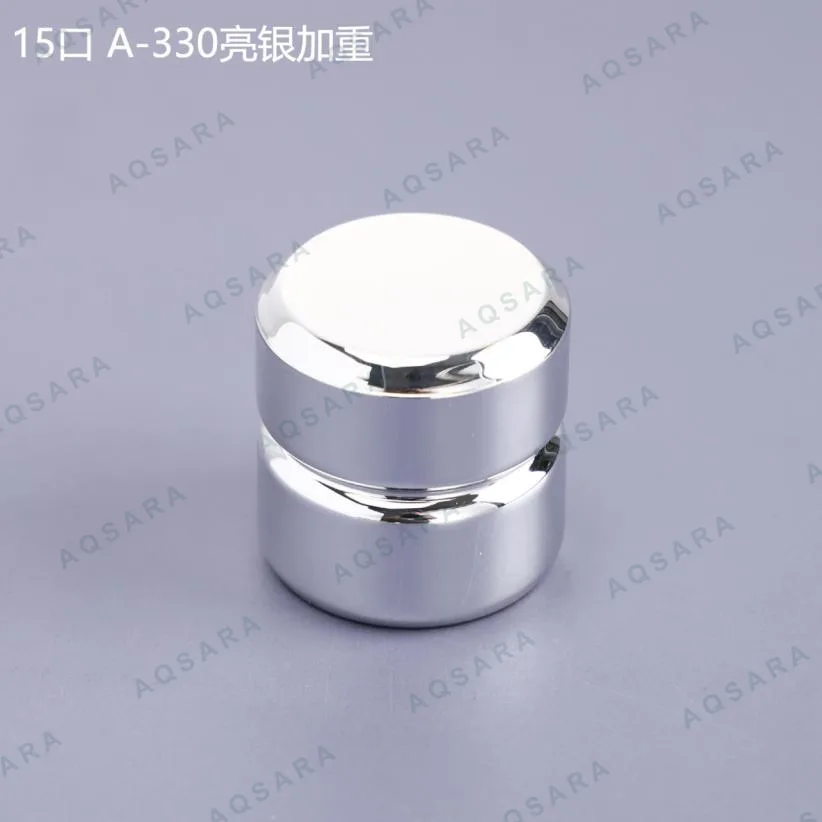Tutup Botol leher 15 mm — A-330 glossy silver weighted