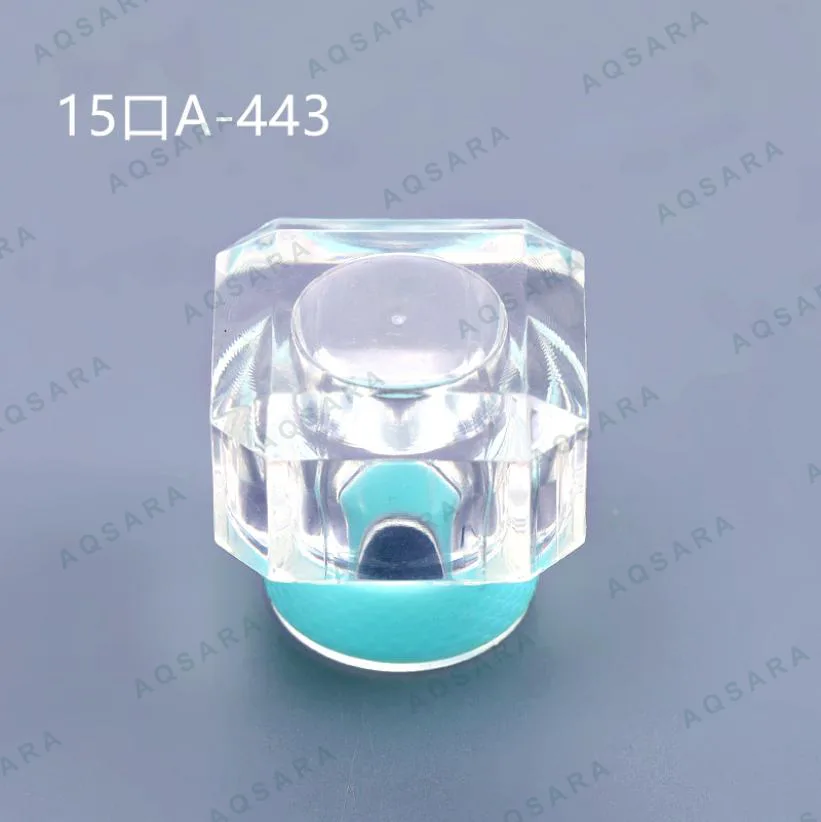 Tutup Botol leher 15 mm — A-443 clear + blue