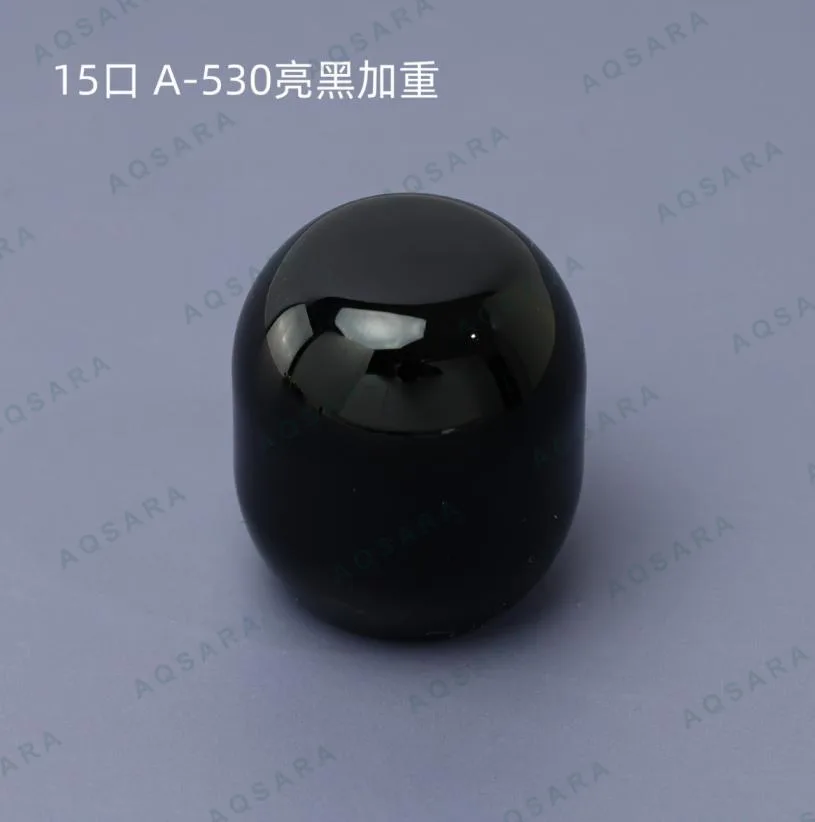Tutup Botol leher 15 mm — A-530 glossy black weighted