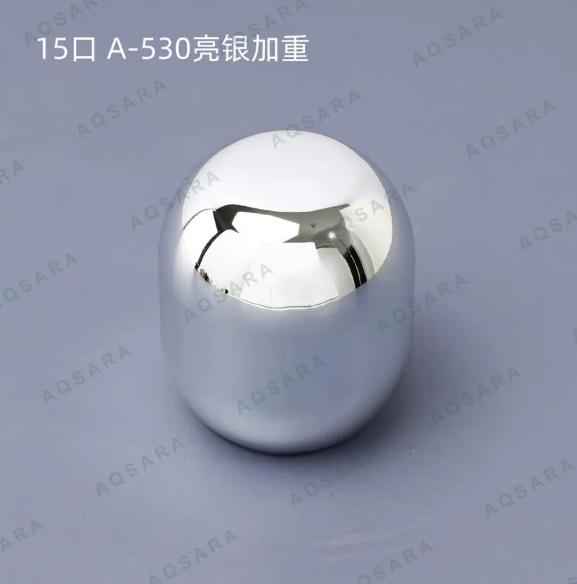 Tutup Botol leher 15 mm — A-530 glossy silver weighted