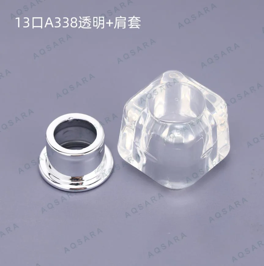 Tutup Botol leher 13 mm — A338 transparent + shoulder collar
