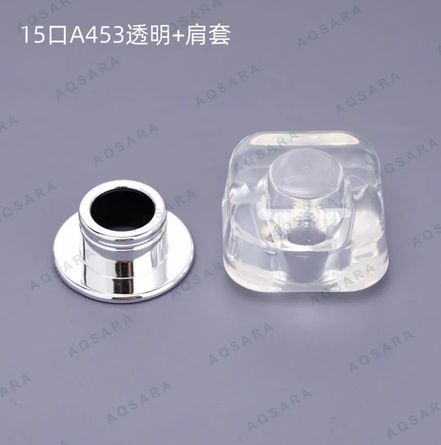 Tutup Botol leher 15 mm — A453 transparent + shoulder collar