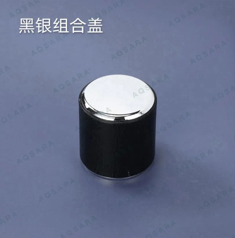 Tutup Botol leher 15 mm — A500 black silver cap