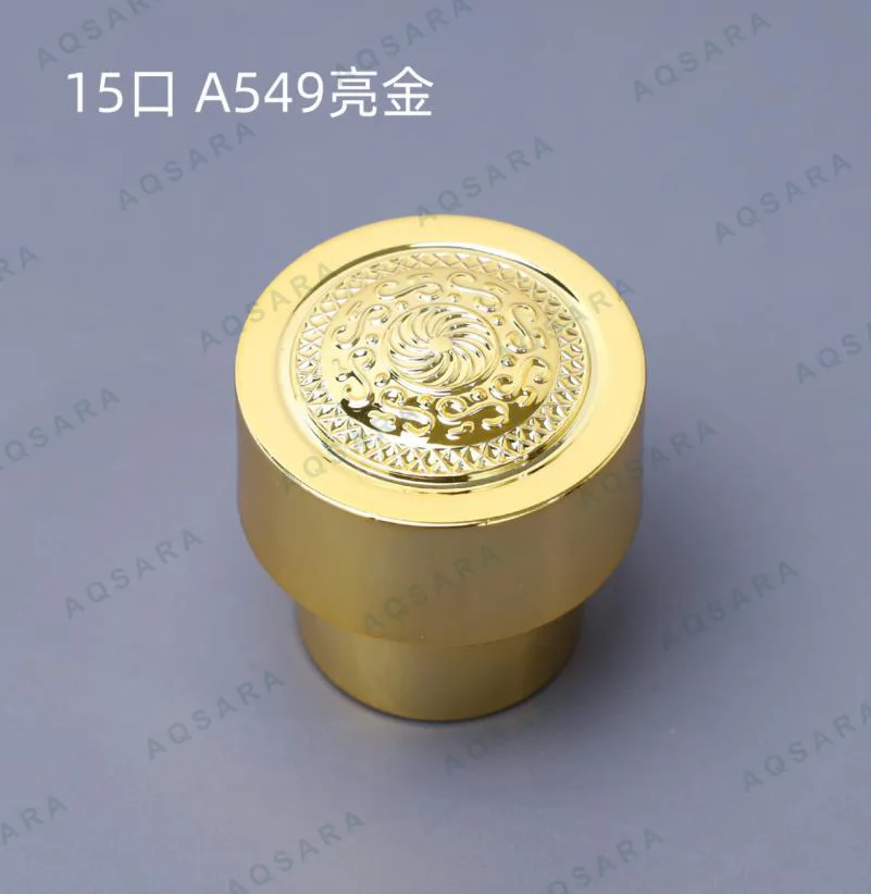 Tutup Botol leher 15 mm — A549 glossy gold