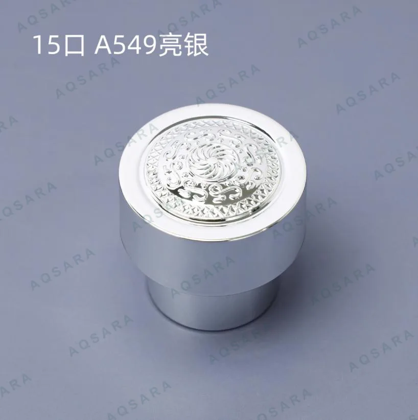 Tutup Botol leher 15 mm — A549 glossy silver