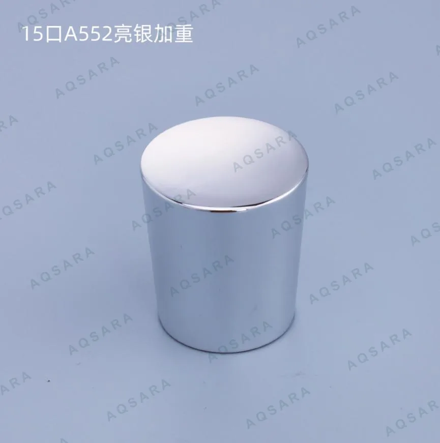 Tutup Botol leher 15 mm — A552 glossy silver weighted