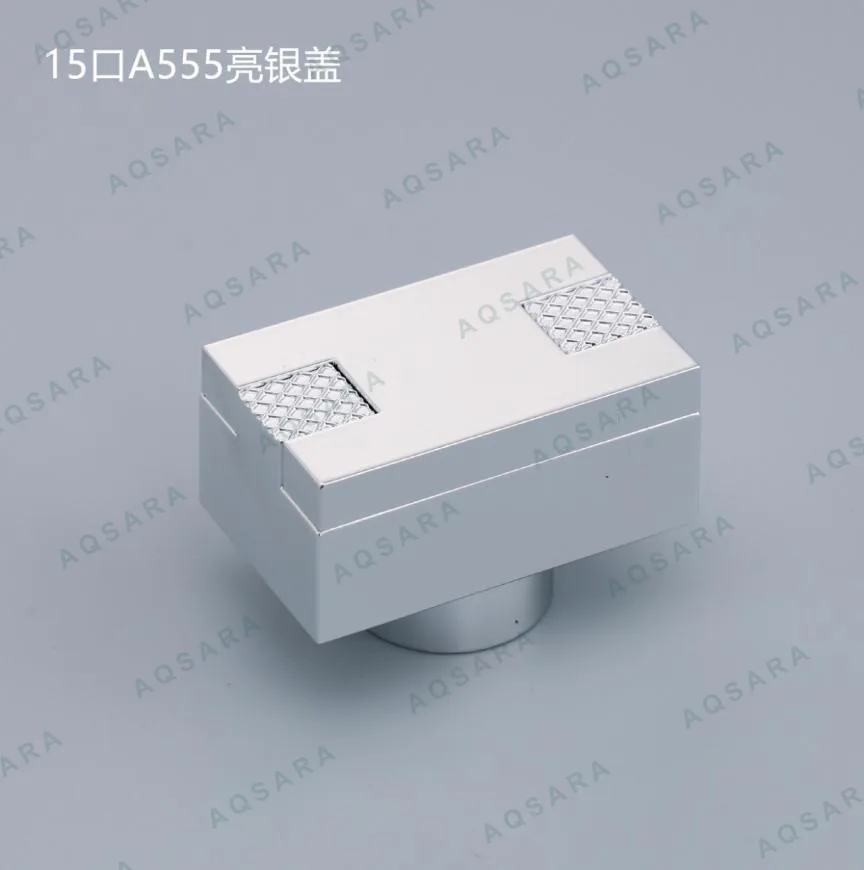 Tutup Botol leher 15 mm — A555 glossy silver