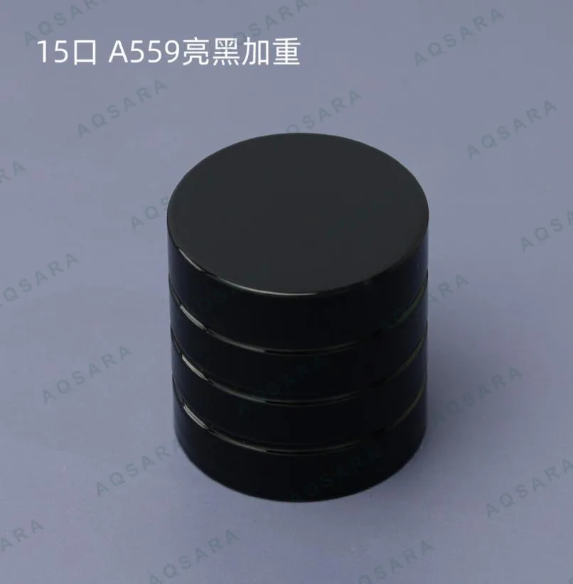 Tutup Botol leher 15 mm — A559 glossy black weighted