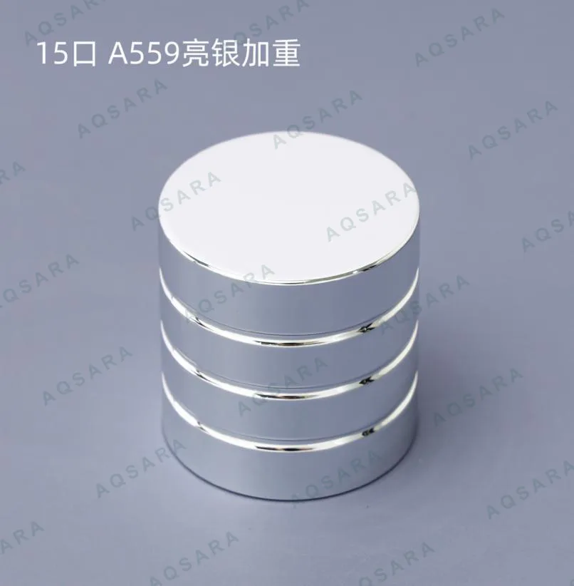 Tutup Botol leher 15 mm — A559 glossy silver weighted