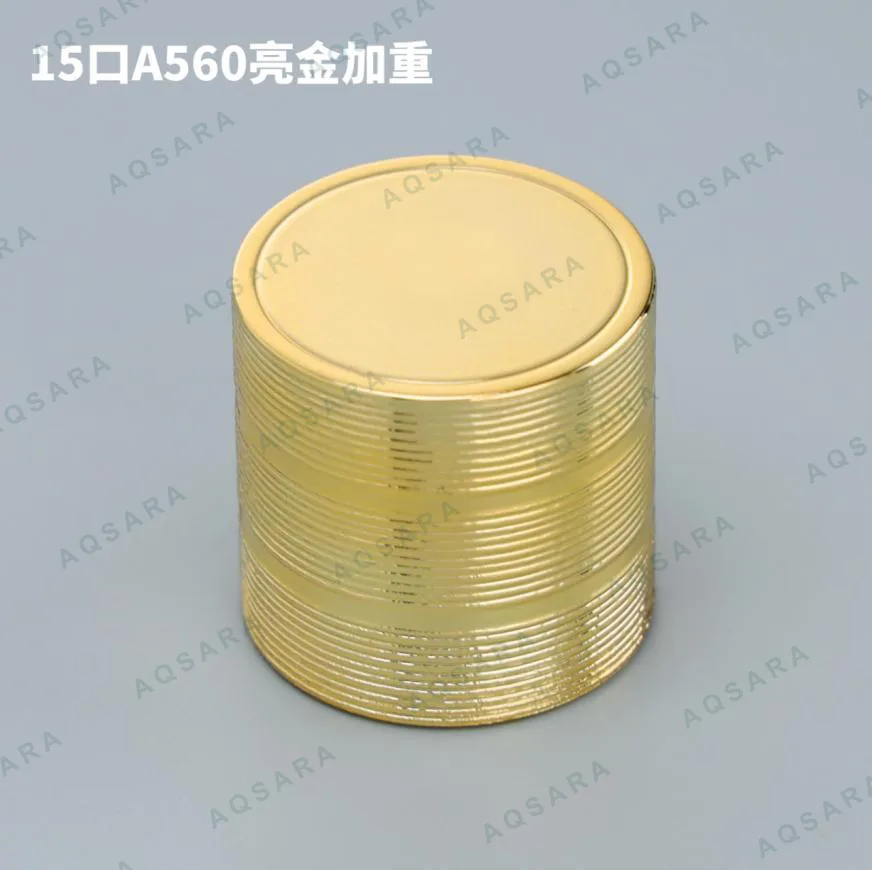 Tutup Botol leher 15 mm — A560 glossy gold weighted