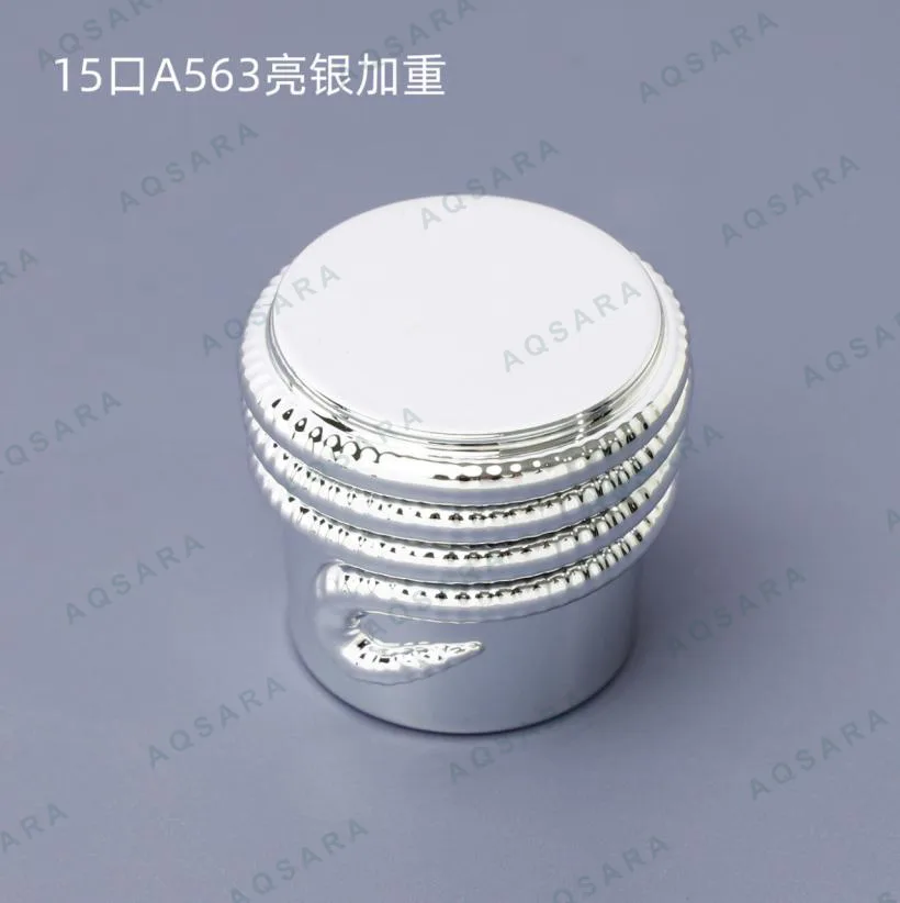 Tutup Botol leher 15 mm — A563 glossy silver weighted