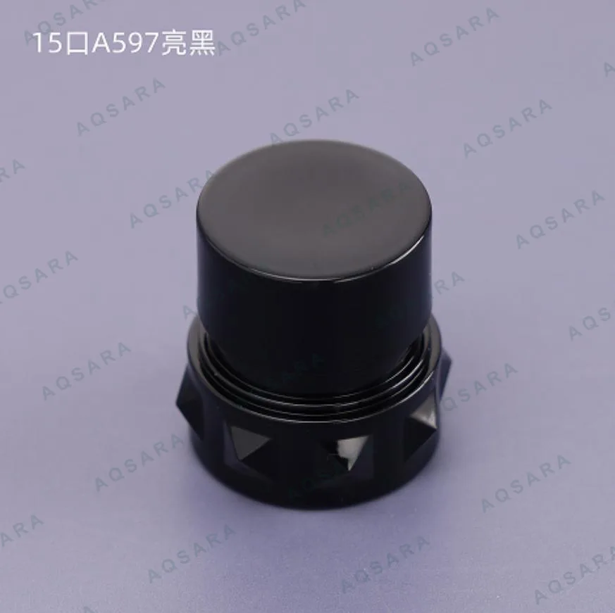 Tutup Botol leher 15 mm — A597 glossy black