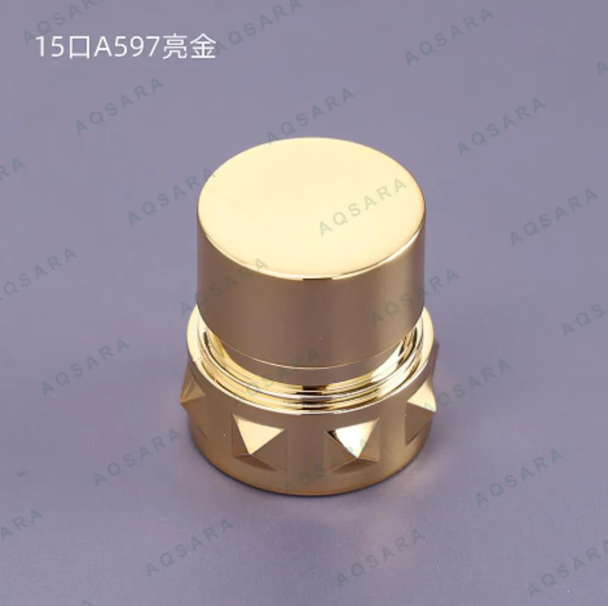 Tutup Botol leher 15 mm — A597 glossy gold