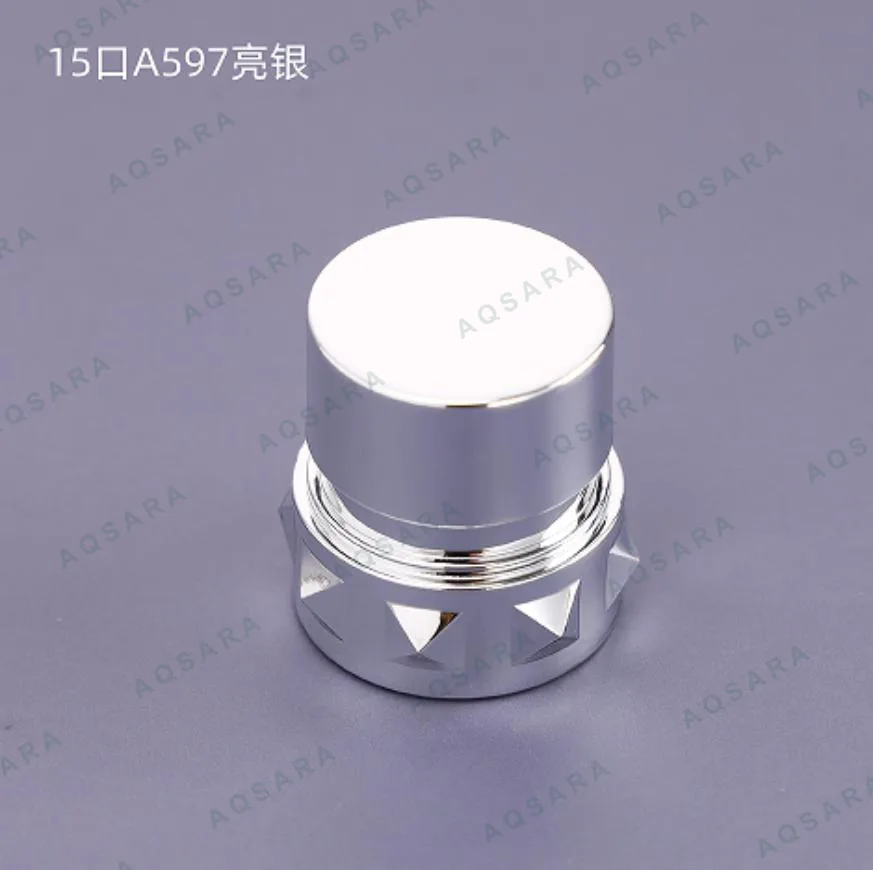 Tutup Botol leher 15 mm — A597 glossy silver