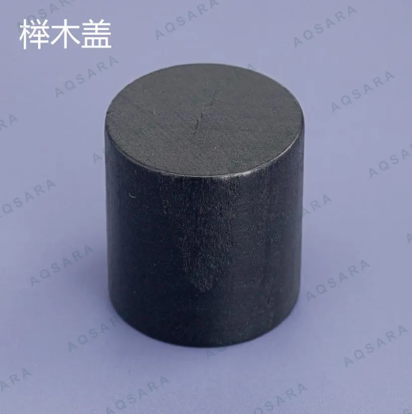 Tutup Botol leher 15 mm — beech wood cap - black