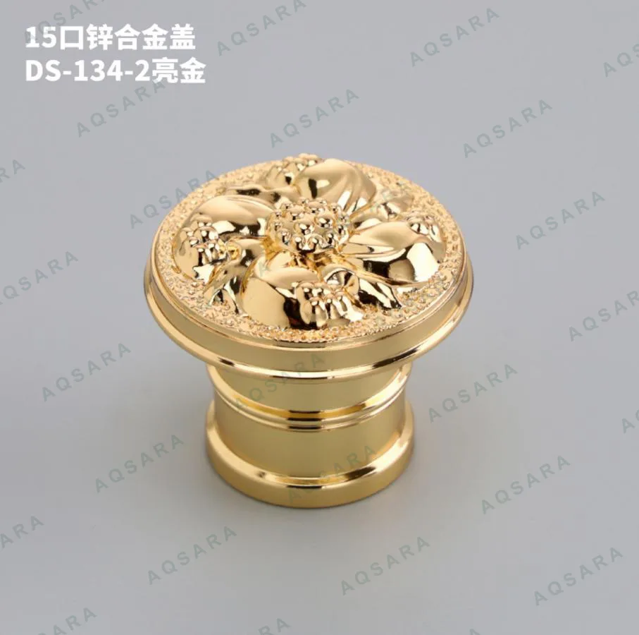 Tutup Botol leher 15 mm — DS-134-2 glossy gold