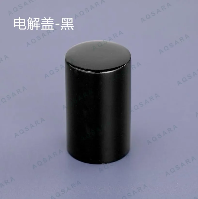 Tutup Botol leher 13 mm — electrolytic cap - black