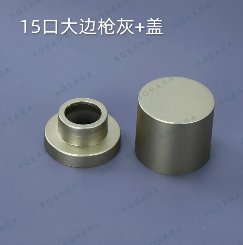 Tutup Botol leher 15 mm — gun gray color cap