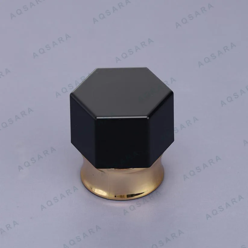 Tutup Botol leher 15 mm — hexagon cap gold