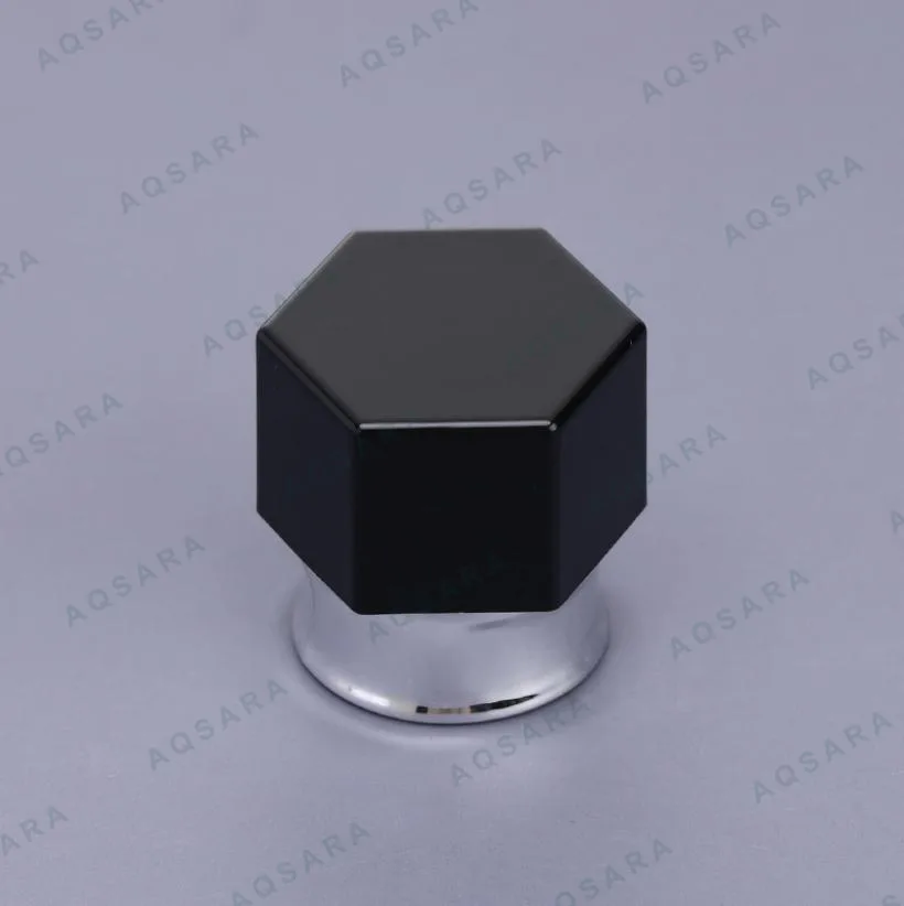 Tutup Botol leher 15 mm — hexagon cap silver