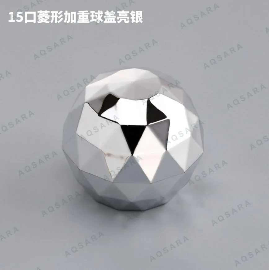 Tutup Botol leher 15 mm — rhombus weighted ball cap glossy silver
