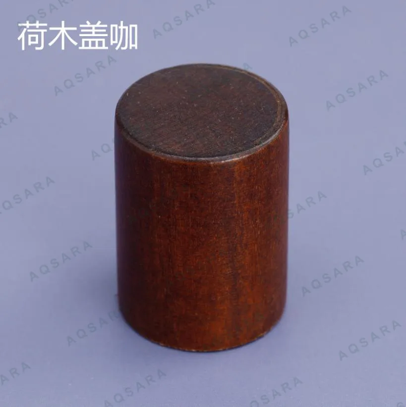 Tutup Botol leher 15 mm — schima wood cap - dark coffee