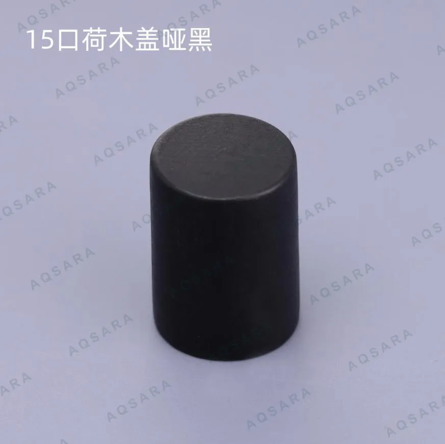 Tutup Botol leher 15 mm — schima wood cap - matte black