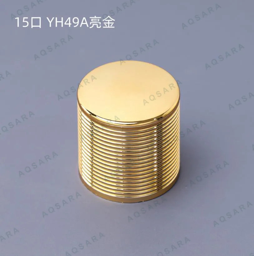Tutup Botol leher 15 mm — YH49A glossy gold
