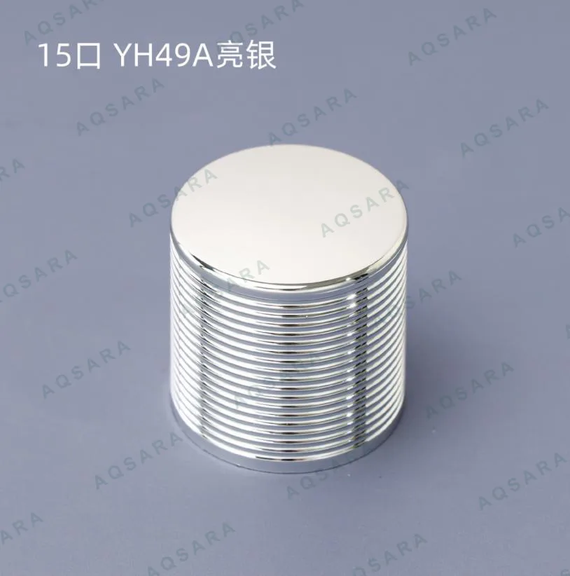 Tutup Botol leher 15 mm — YH49A glossy silver