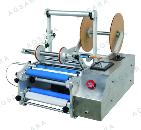 Mesin Labeling Semi-Otomatis Botol Bulat — AQS-LB-SRD