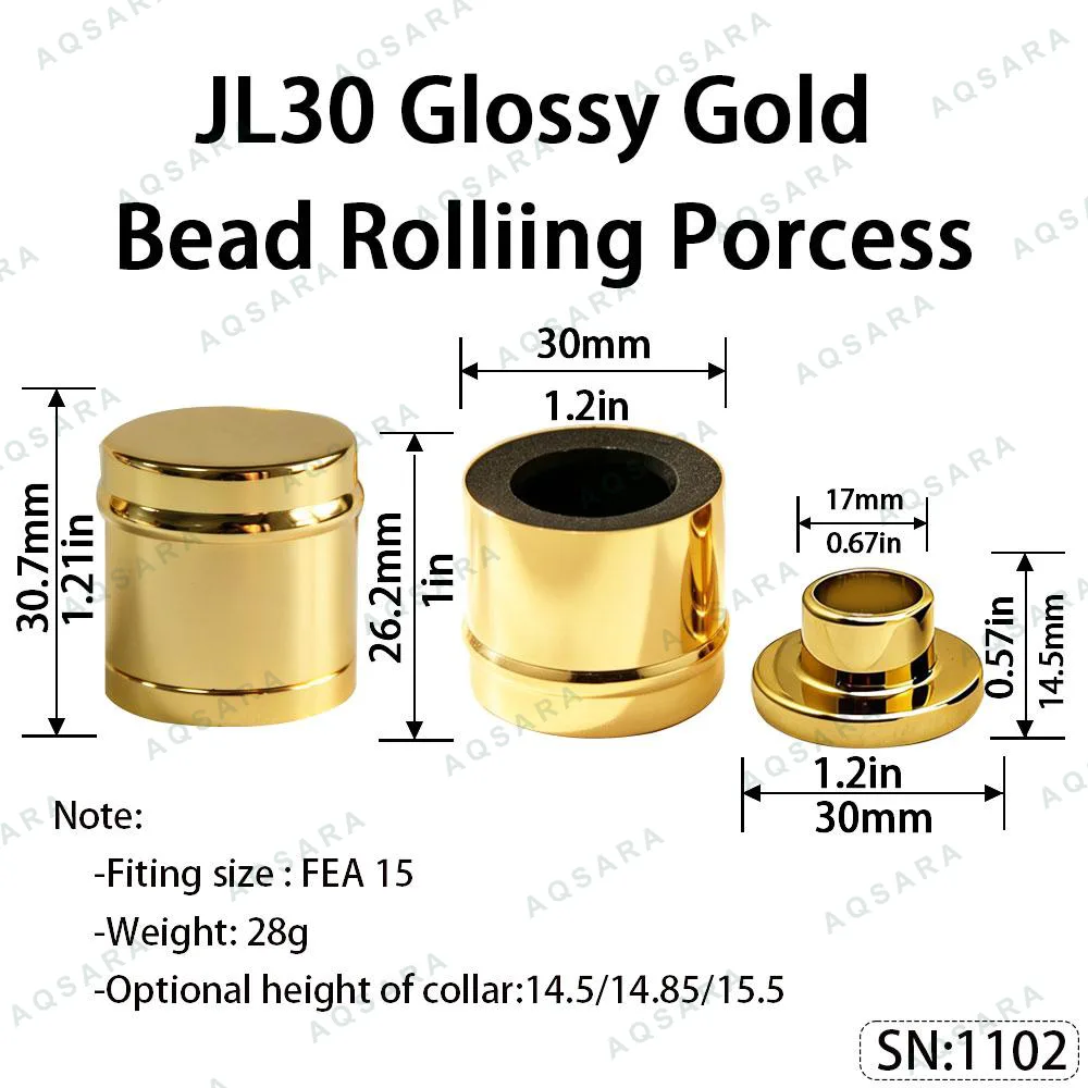 Tutup Magnetik aluminium — JL30 Magnetic Cap — Glossy Gold