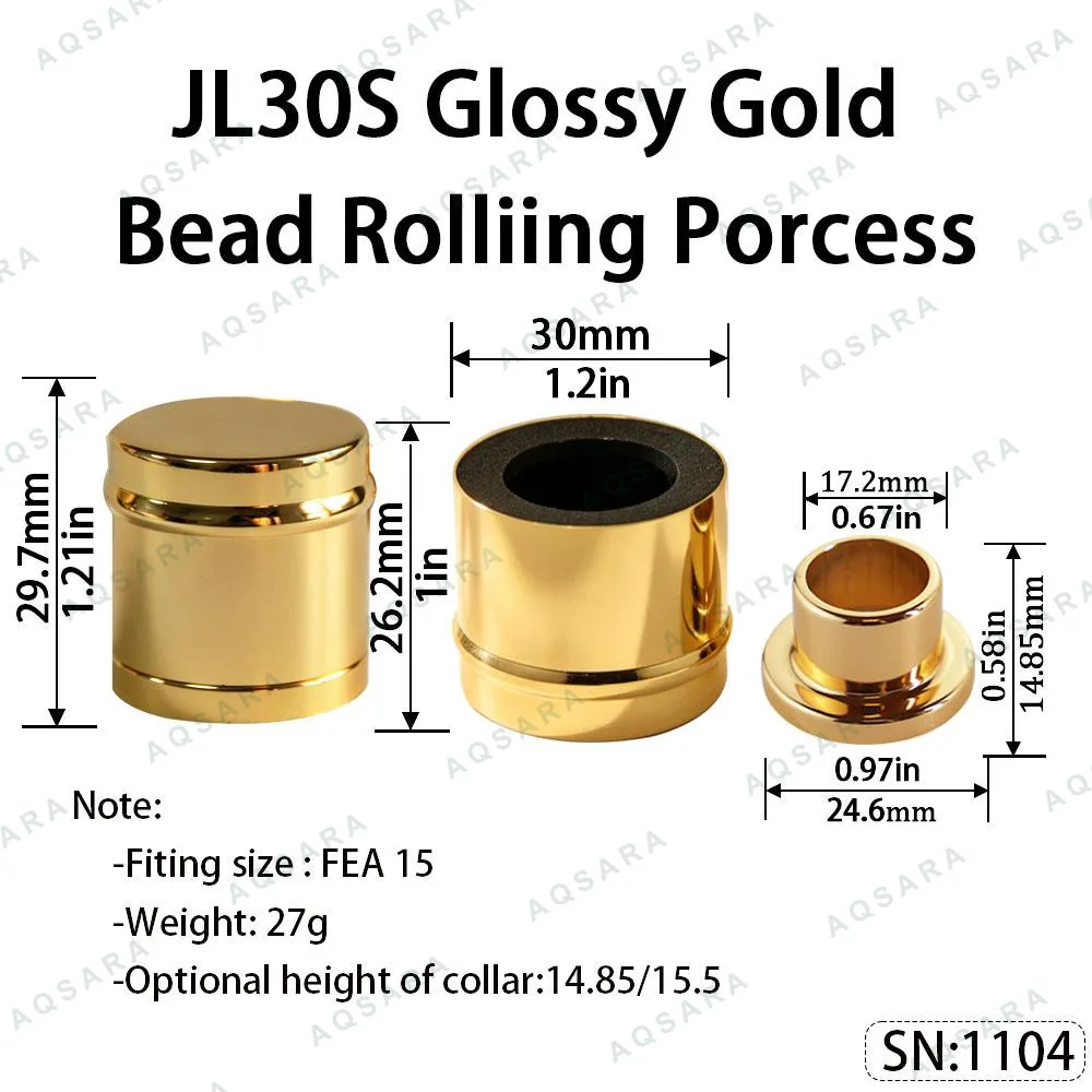 Tutup Magnetik aluminium — JL30S Magnetic Cap — Glossy Gold