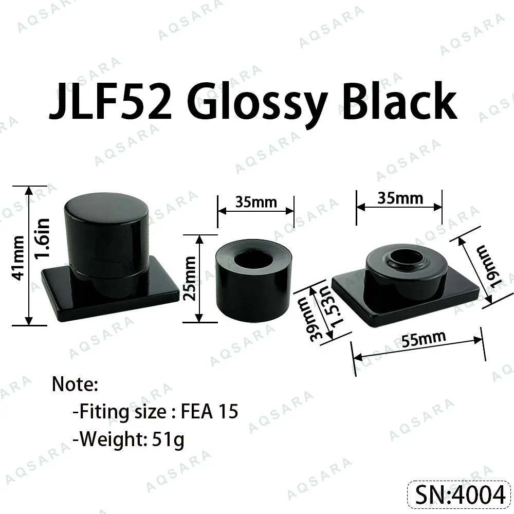Tutup Magnetik aluminium — JLF52 Magnetic Cap — Glossy Black