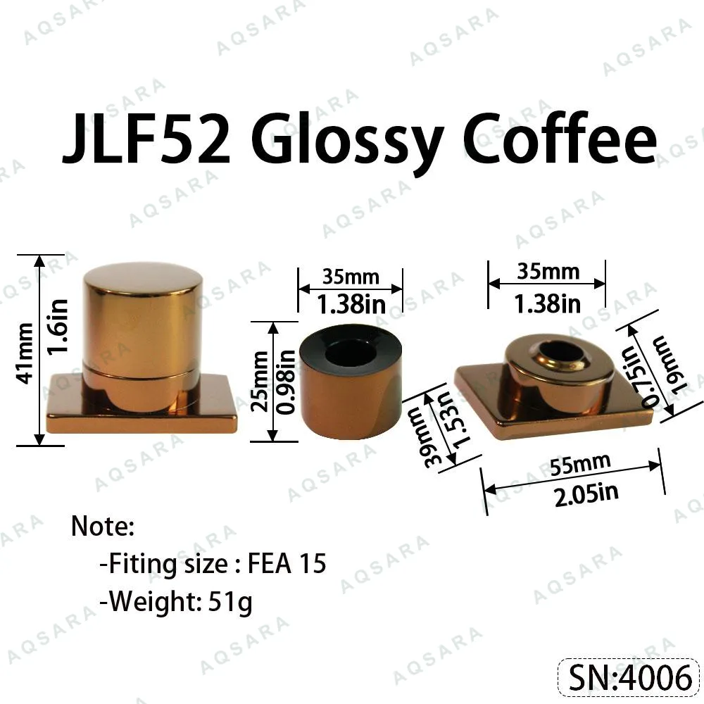 Tutup Magnetik aluminium — JLF52 Magnetic Cap — Glossy Coffee