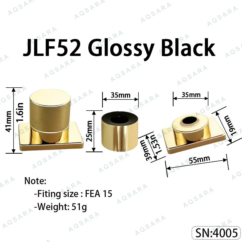 Tutup Magnetik aluminium — JLF52 Magnetic Cap — Glossy Gold