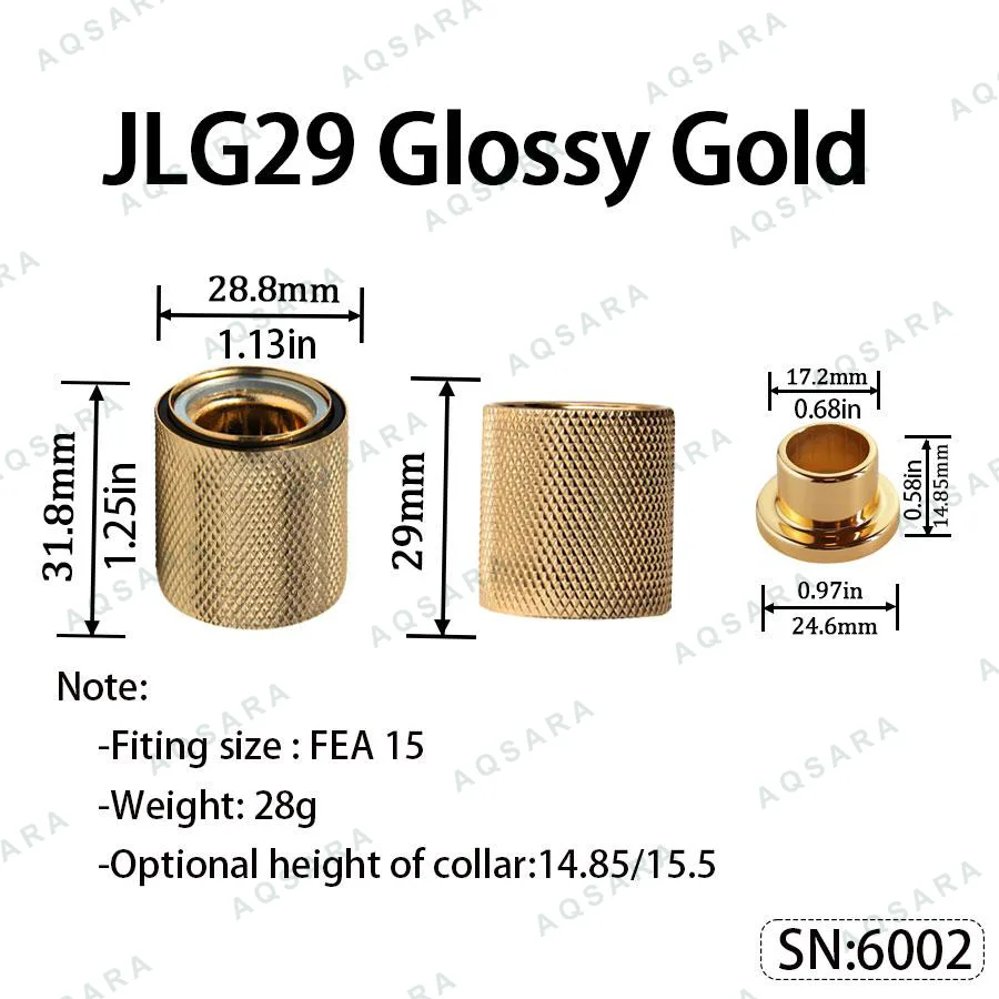 Tutup Magnetik plastik — JLG29 Magnetic Cap — Glossy Gold