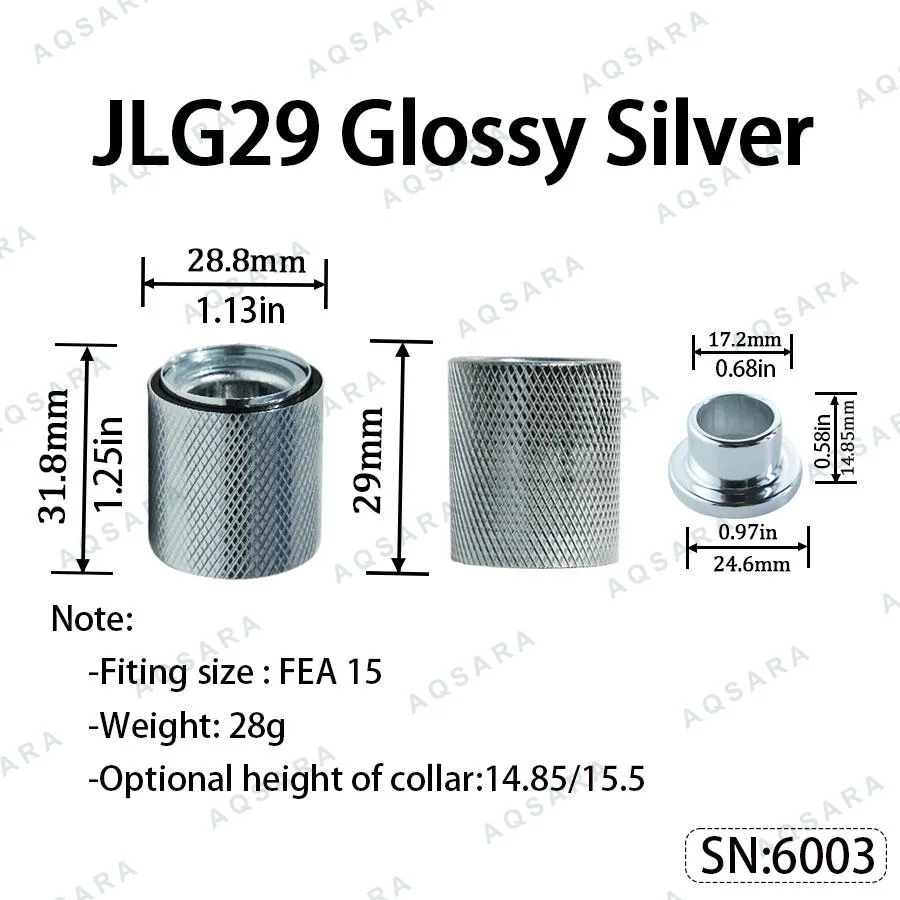Tutup Magnetik plastik — JLG29 Magnetic Cap — Glossy Silver