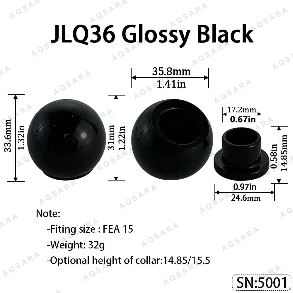 Tutup Magnetik plastik — JLQ36 Magnetic Cap — Glossy Black